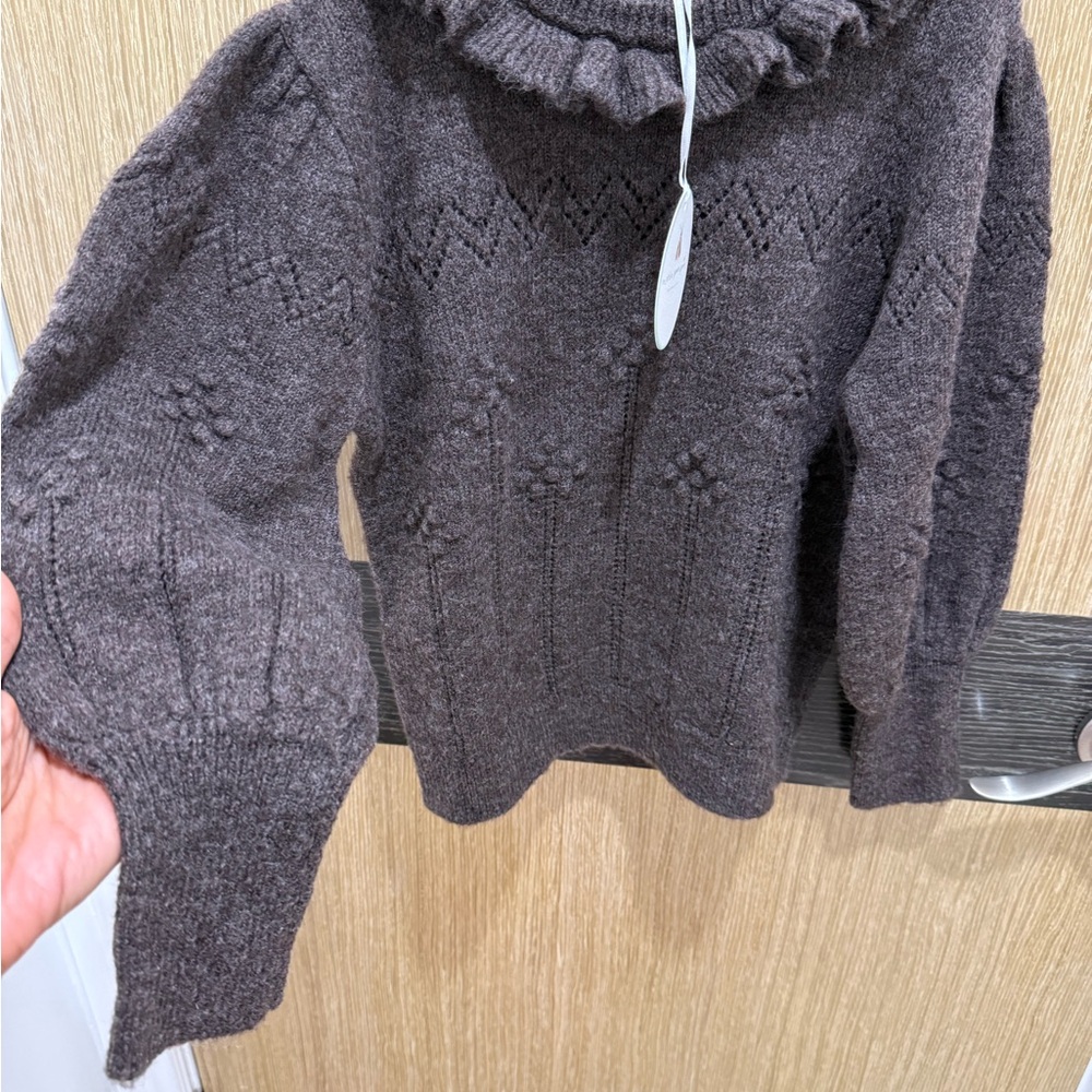Girl Plush Gray Pullover Sweater